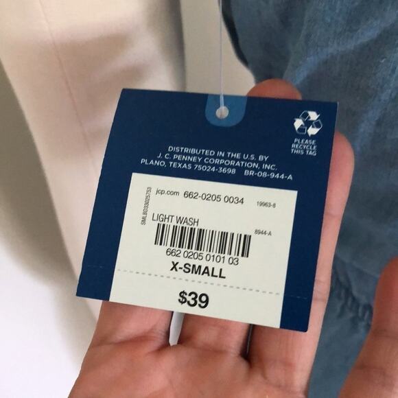 Arizona Light Wash Jean Romper- XS - Picture 8 of 12